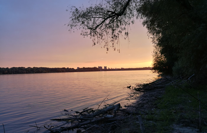zalazak sunca leva obala, Dunav, LOBI